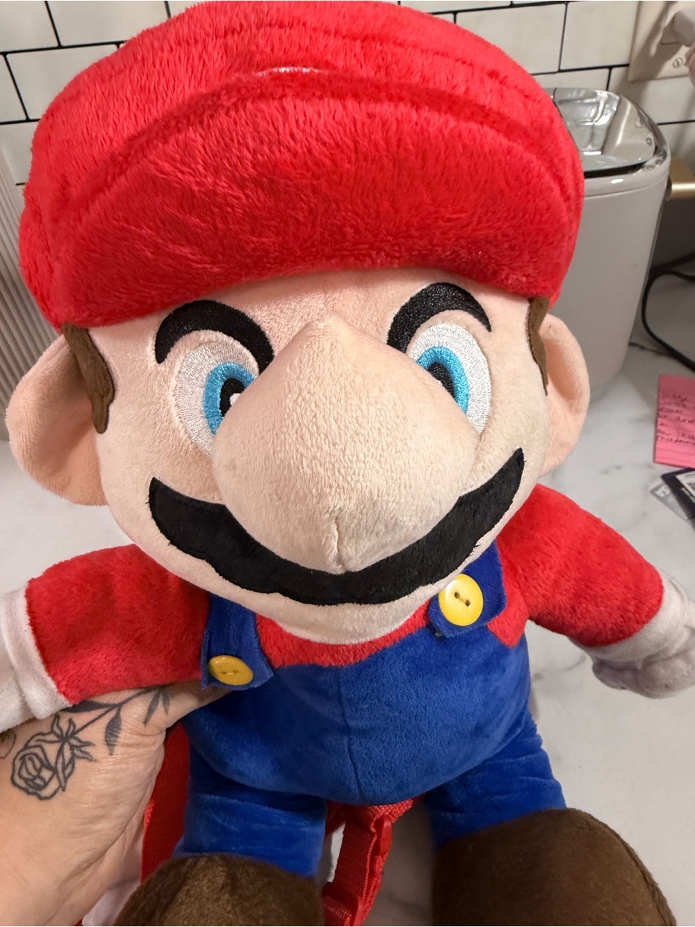 Nintendo Red Blue Plush Mario Character Backpack